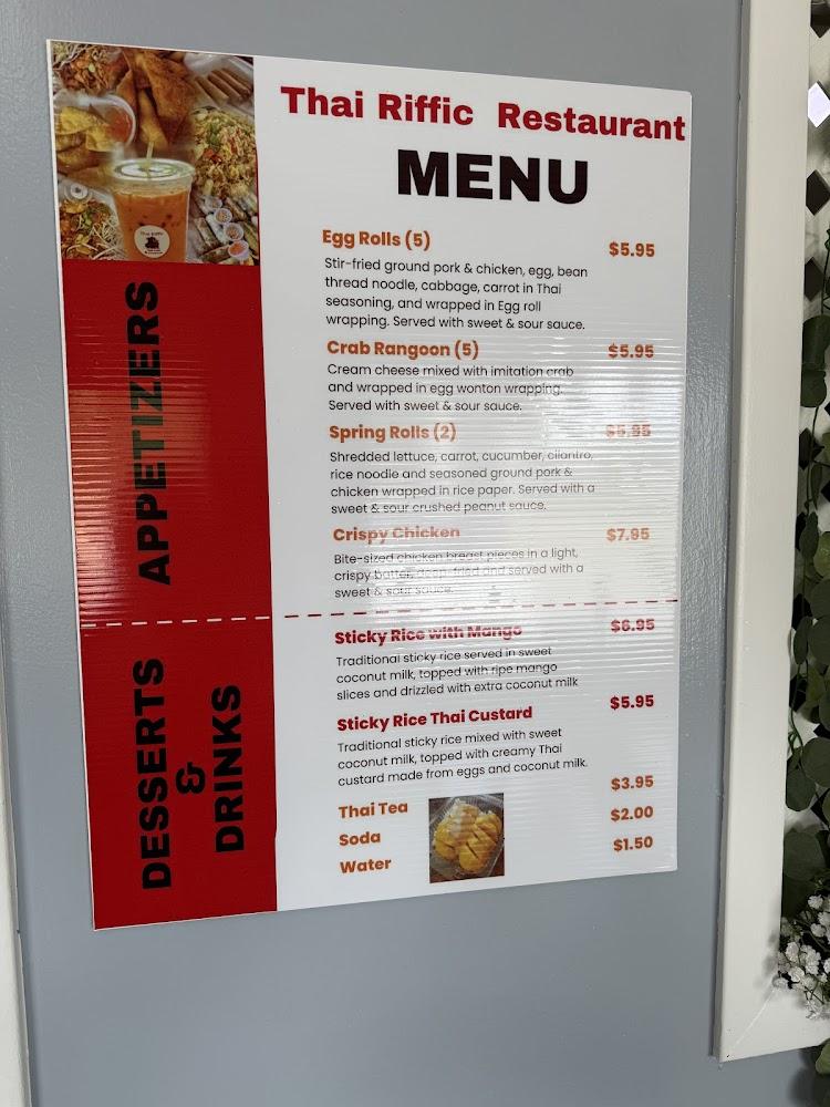 Thai Riffic Restaurant, Derby, KS Menu image 3