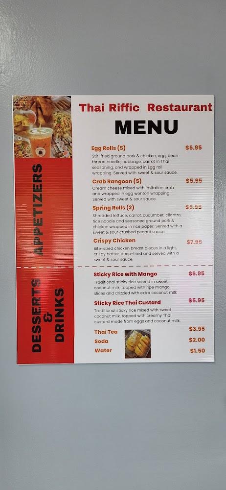 Thai Riffic Restaurant, Derby, KS Menu image 4